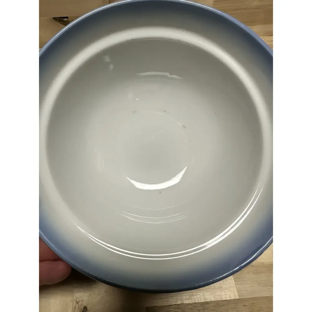 Set/12 Vintage Chinese Porcelain Rice Bowls Blue‎ & White Bamboo Motif 6 LG 6 SM